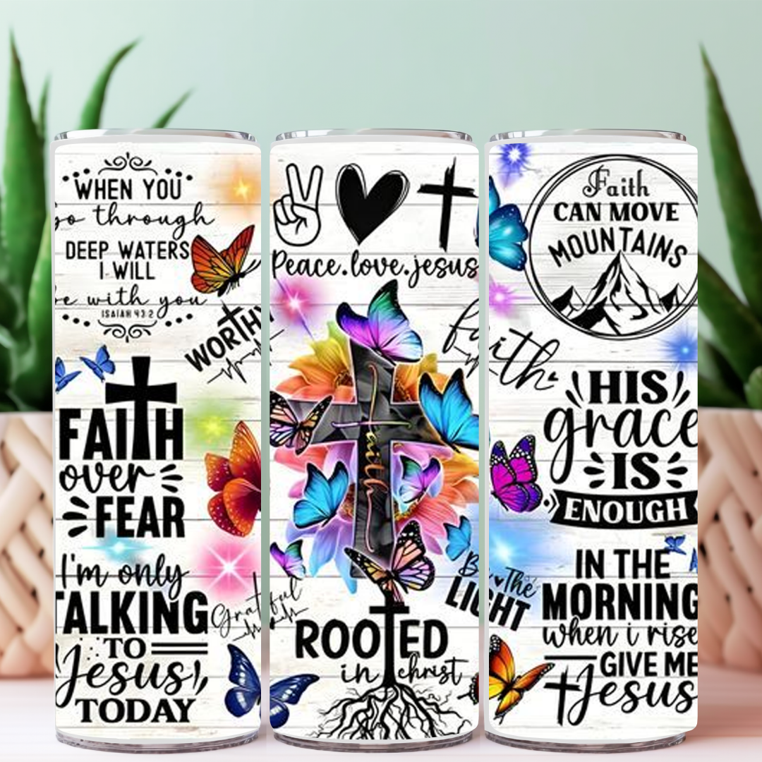 Christian Faith 20 oz Sublimation Tumbler | Positive Affirmation Collection