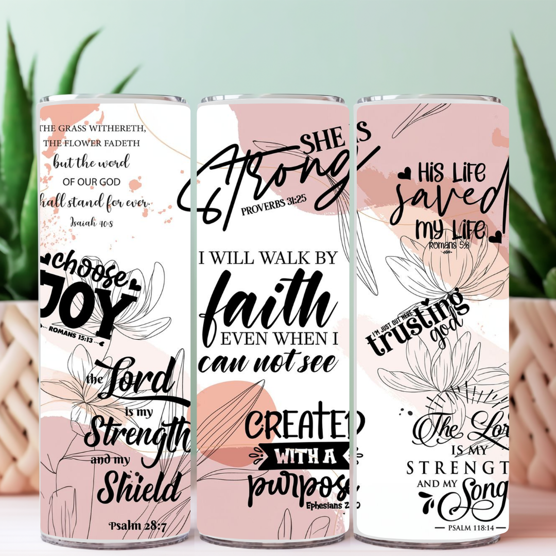Christian Faith 20 oz Sublimation Tumbler | Positive Affirmation Collection