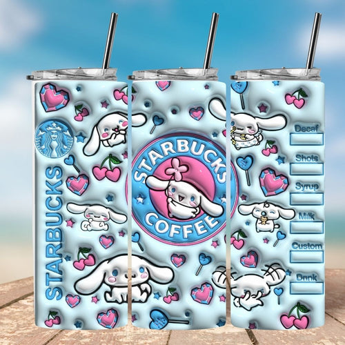 Cinnamoroll- Hello Kitty- Sanrio- Starbucks Inspired - 20 Oz Stainless Steel Tumbler; customizable
